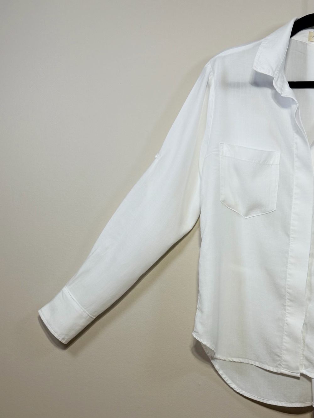 Anthropologie Cloth & Stone Ava Split Back Shirt White M - Picture 12 of 17